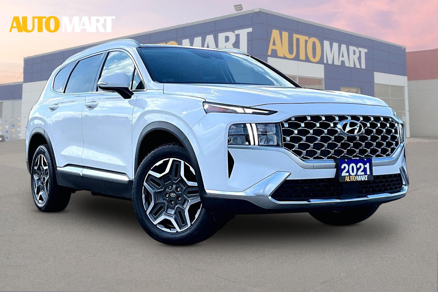 Hyper White 2021 Hyundai Santa Fe Hybrid Luxury AWD SUV / Crossover Automatic