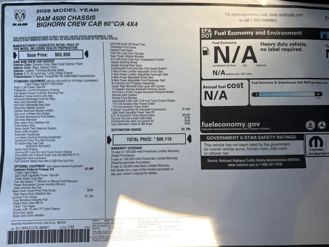 2026 Ram 4500 Chassis Cab Tradesman/Big Horn