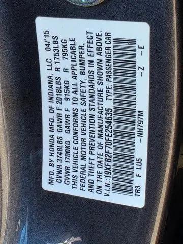 2015 Honda Civic SE