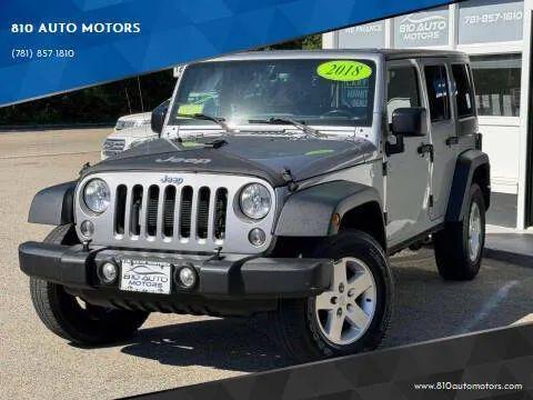 2018 Jeep Wrangler JK Unlimited Sport S 4x4 for sale in Abington, MA