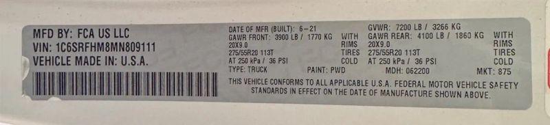 2021 Ram 1500 Limited Crew Cab 4x4 5'7" Box