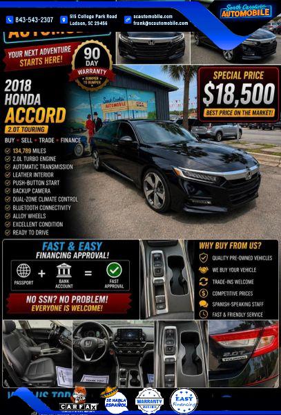2020 Honda Accord Touring for sale in Ladson, SC