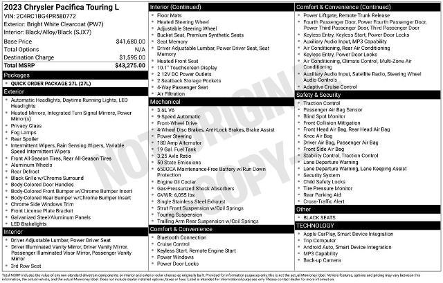 2023 Chrysler Pacifica Touring L for sale in El Dorado Springs, MO