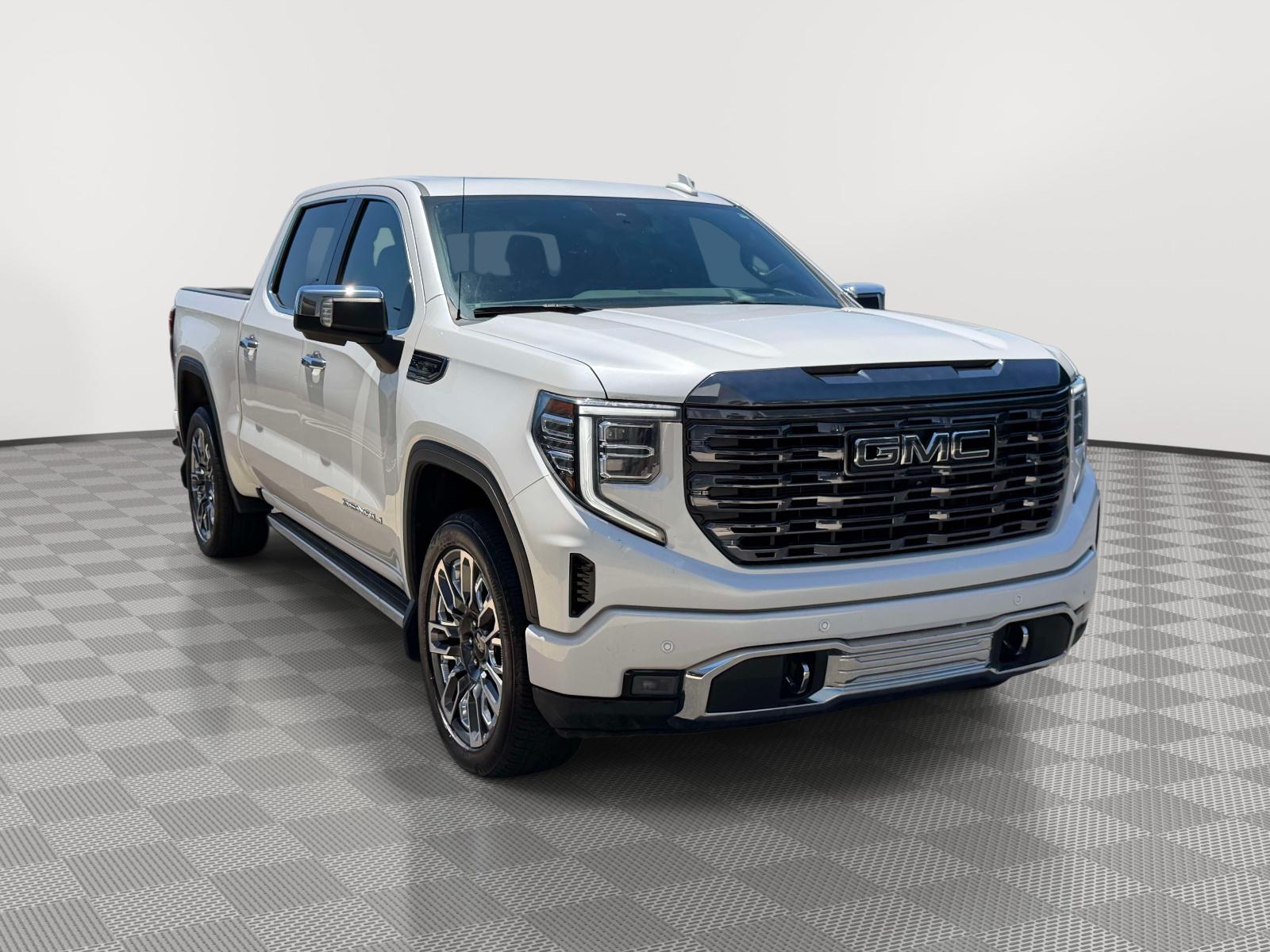 White 2023 GMC Sierra 1500 Denali Ultimate Crew Cab 4WD Pickup Truck Four-Wheel Drive Automatic