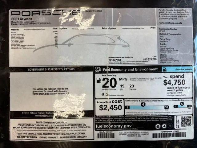 2021 Porsche Cayenne Base