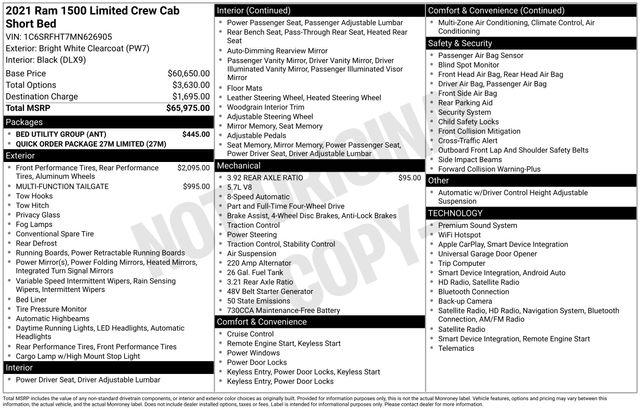 2021 Ram 1500 Limited Crew Cab 4x4 5'7" Box