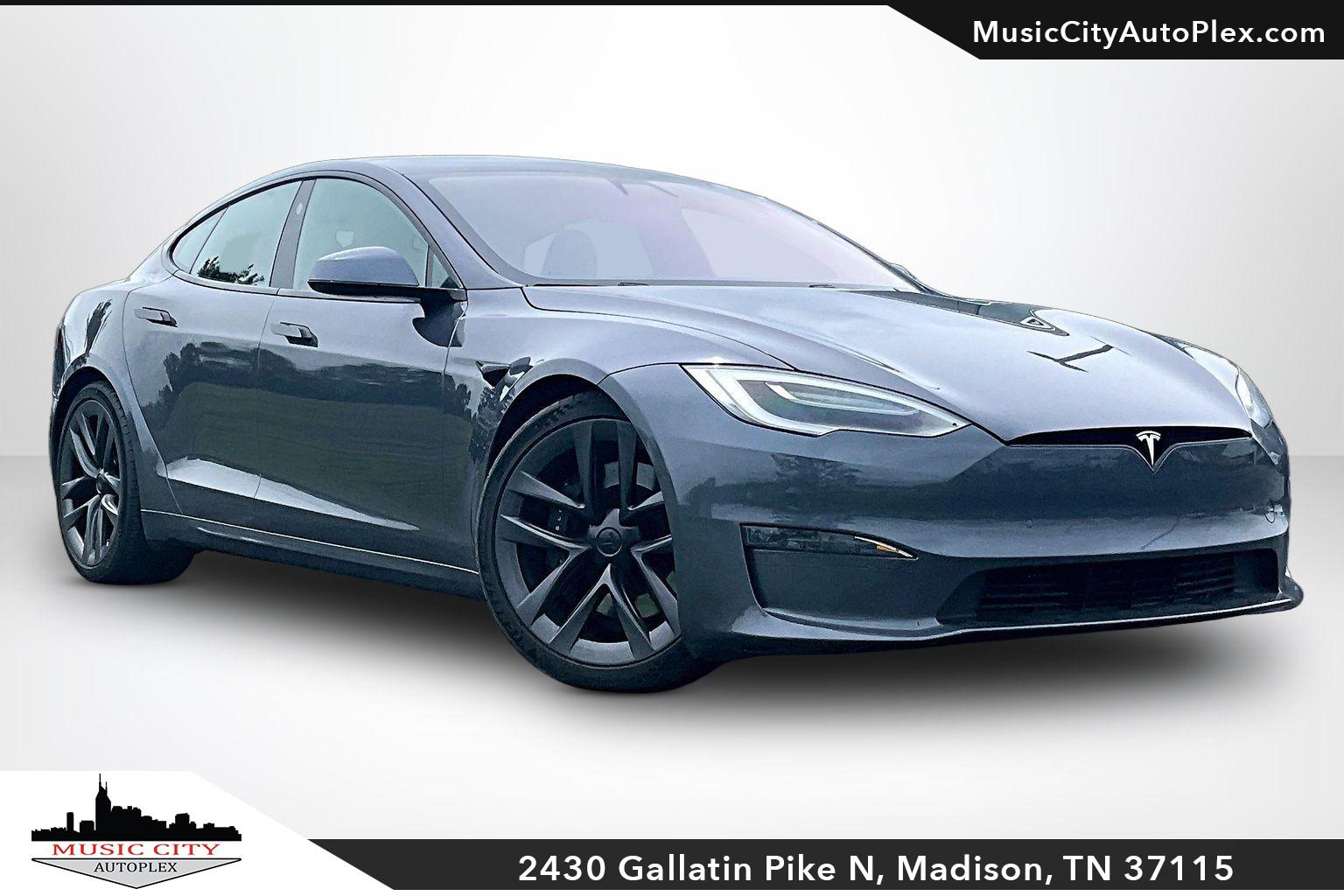 Gray 2022 Tesla Model S Sedan All-Wheel Drive Automatic