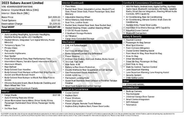 2023 Subaru Ascent Limited 7-Passenger for sale in Provo, UT