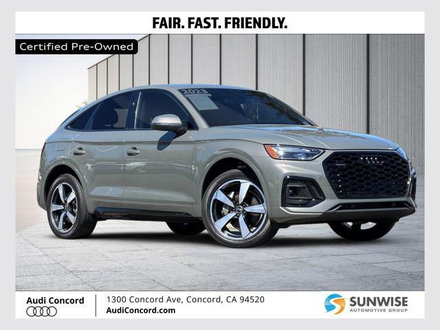 Chronos Gray Metallic 2023 Audi Q5 Sportback Sedan All-Wheel Drive Automatic