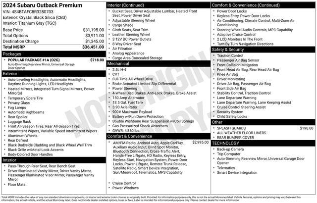 2024 Subaru Outback Premium for sale in Salt Lake City, UT