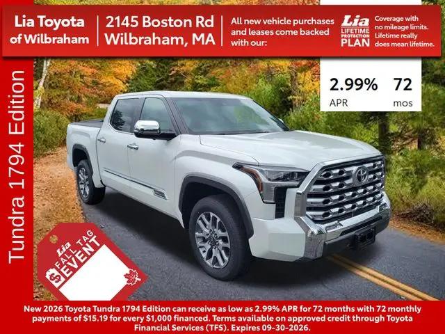 2026 Toyota Tundra 1794 Edition CrewMax 5.5 Bed for sale in Wilbraham, MA