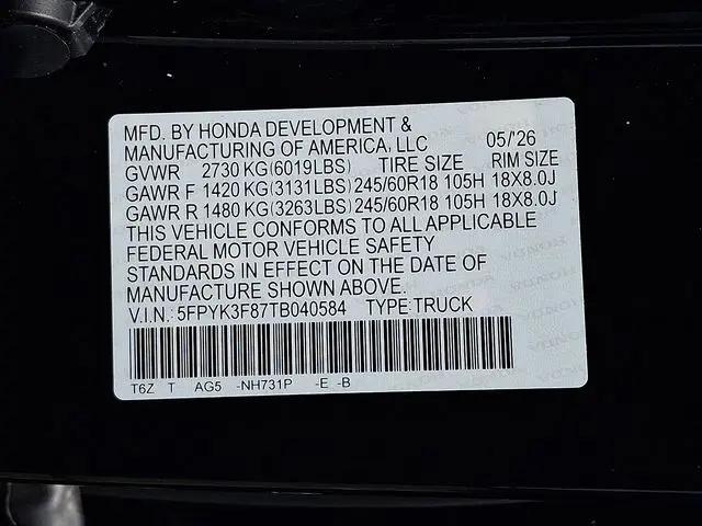 2026 Honda Ridgeline Black Edition