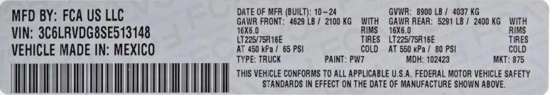 2025 Ram ProMaster 2500 Cargo Van Tradesman High Roof 159 WB w/Pass Seat