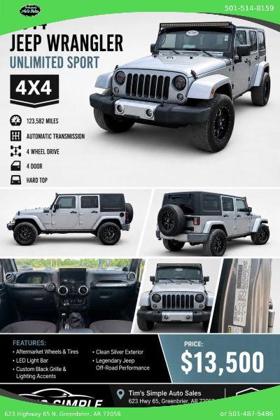 2014 Jeep Wrangler Unlimited Sahara for sale in Greenbrier, AR