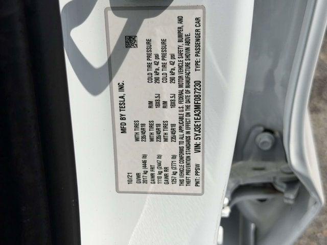 2021 Tesla Model 3 Standard Range Plus Rear-Wheel Drive