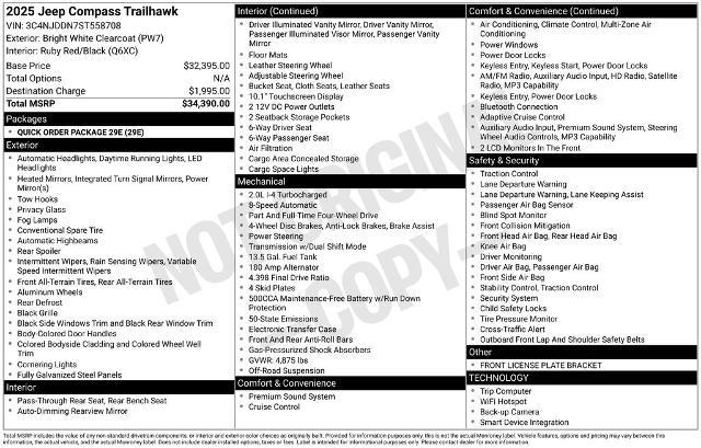 2025 Jeep Compass Trailhawk 4x4 for sale in Provo, UT