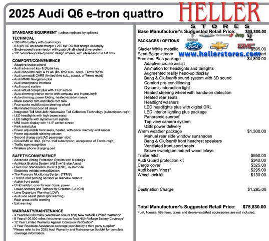 2025 Audi Q6 e-tron Premium Plus quattro for sale in El Paso, IL