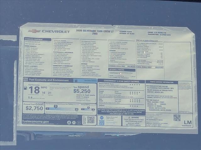 New 2026 Chevrolet Silverado 1500 2WD Crew Cab Short Bed LT 4x2 Crew Cab
