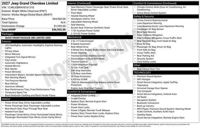 2027 Jeep Grand Cherokee Limited