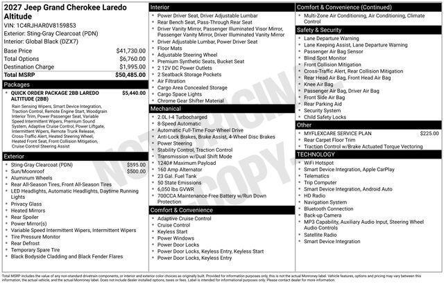 2027 Jeep Grand Cherokee Laredo Altitude 2027 Jeep Grand Cherokee Laredo Altitude