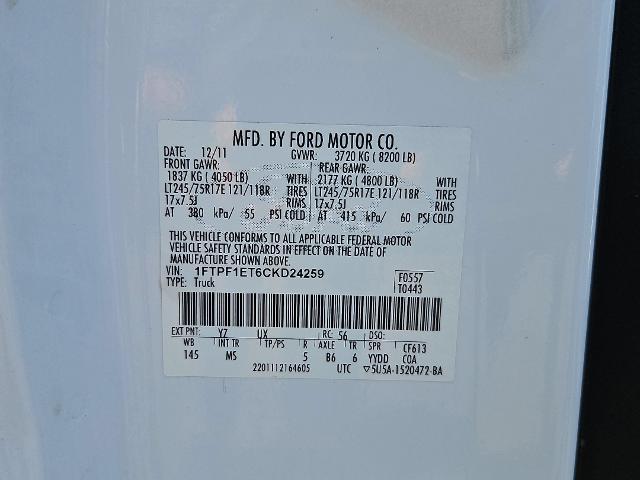 2012 Ford F-150 XLT w/HD Payload Pkg