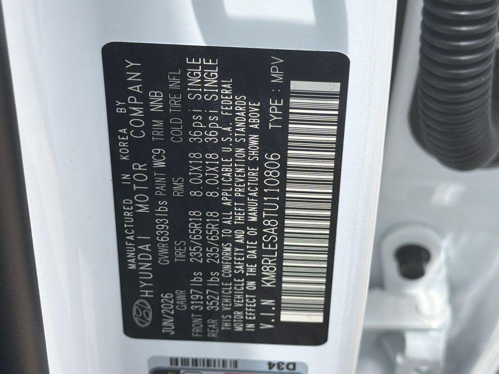 New 2026 White Hyundai SEL 7P image 34