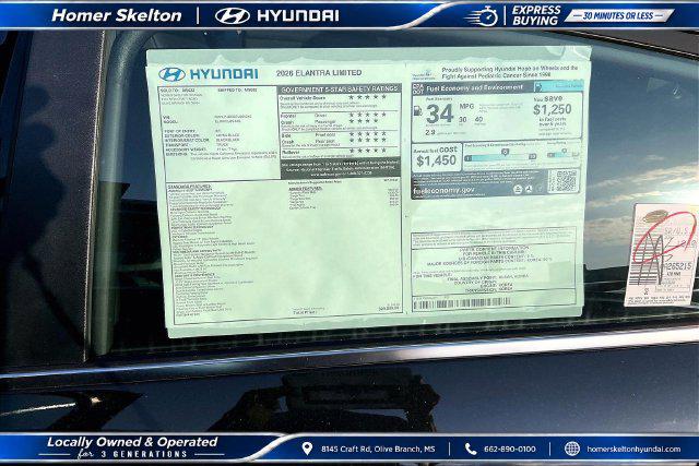 New 2026 Hyundai Elantra Limited For Sale in Olive Branch, MS