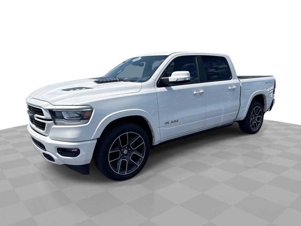 Ivory White Tri-Coat Pearlcoat 2021 RAM 1500 Pickup Truck Four-Wheel Drive Automatic
