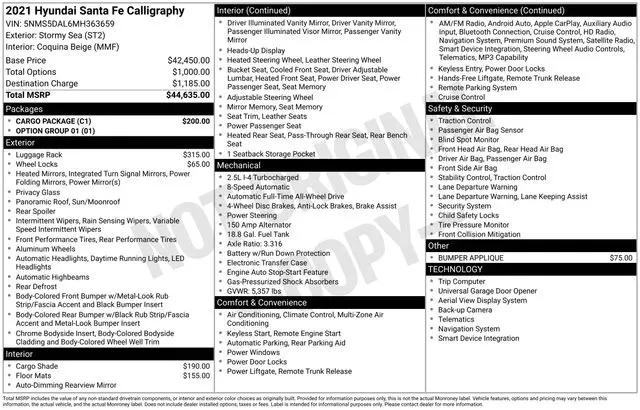 2021 Hyundai Santa Fe Calligraphy for sale near Norwalk, OH