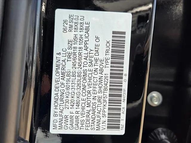 2026 Honda Ridgeline RTL