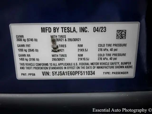 2023 Tesla Model S Plaid Tri Motor All-Wheel Drive