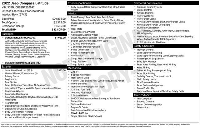 2022 Jeep Compass Latitude FWD