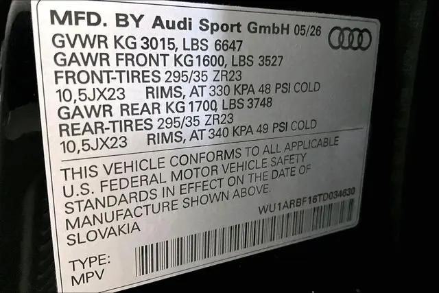 2026 Audi RS Q8 performance quattro tiptronic