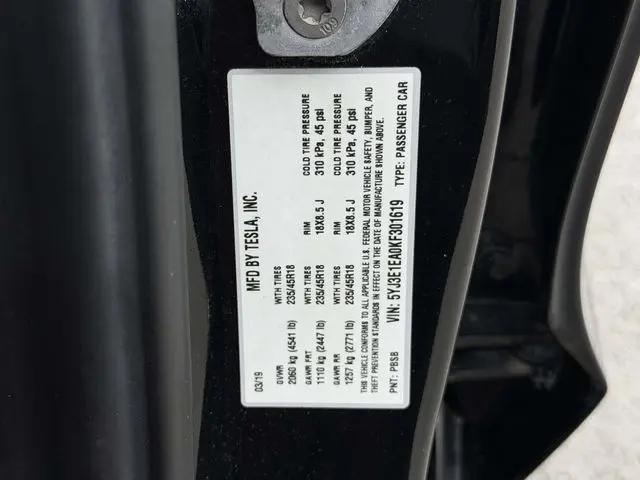 2019 Tesla Model 3 Standard Range
