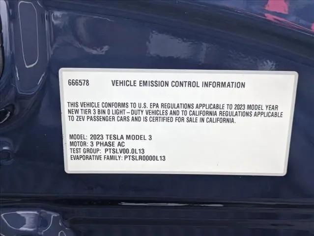 2023 Tesla Model 3 Rear-Wheel Drive