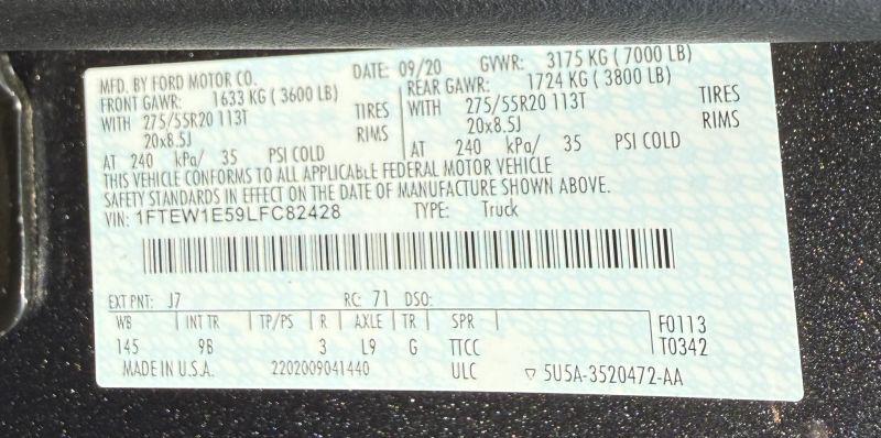 2020 Ford F-150 Platinum