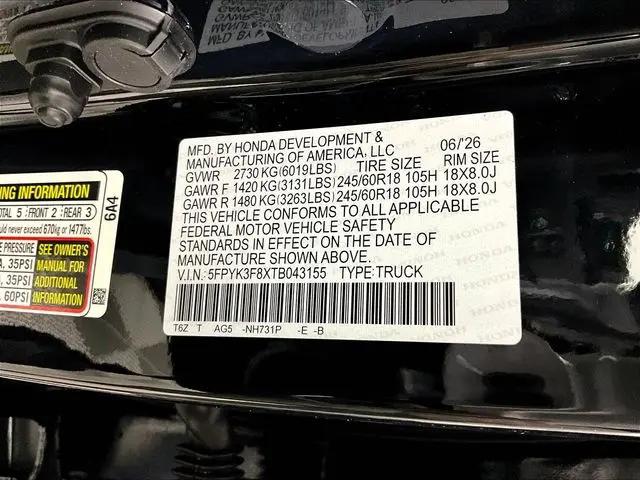 2026 Honda Ridgeline Black Edition