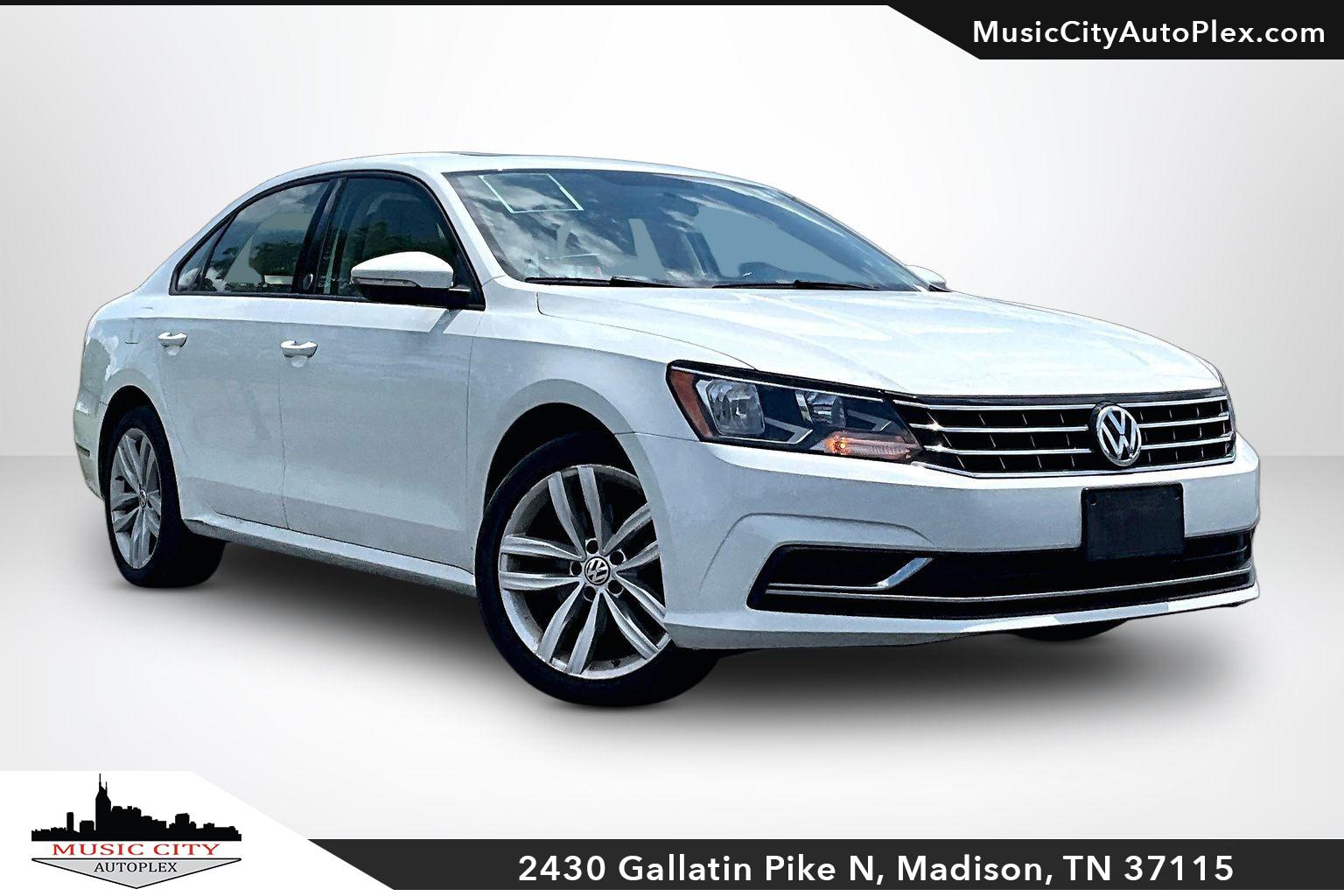 Pure White 2019 Volkswagen Passat Sedan Front-Wheel Drive Automatic