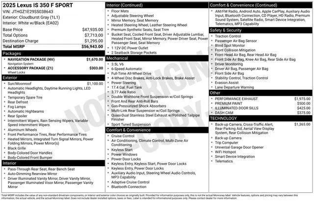 2025 Lexus IS 350 F SPORT for sale in Dayton, OH