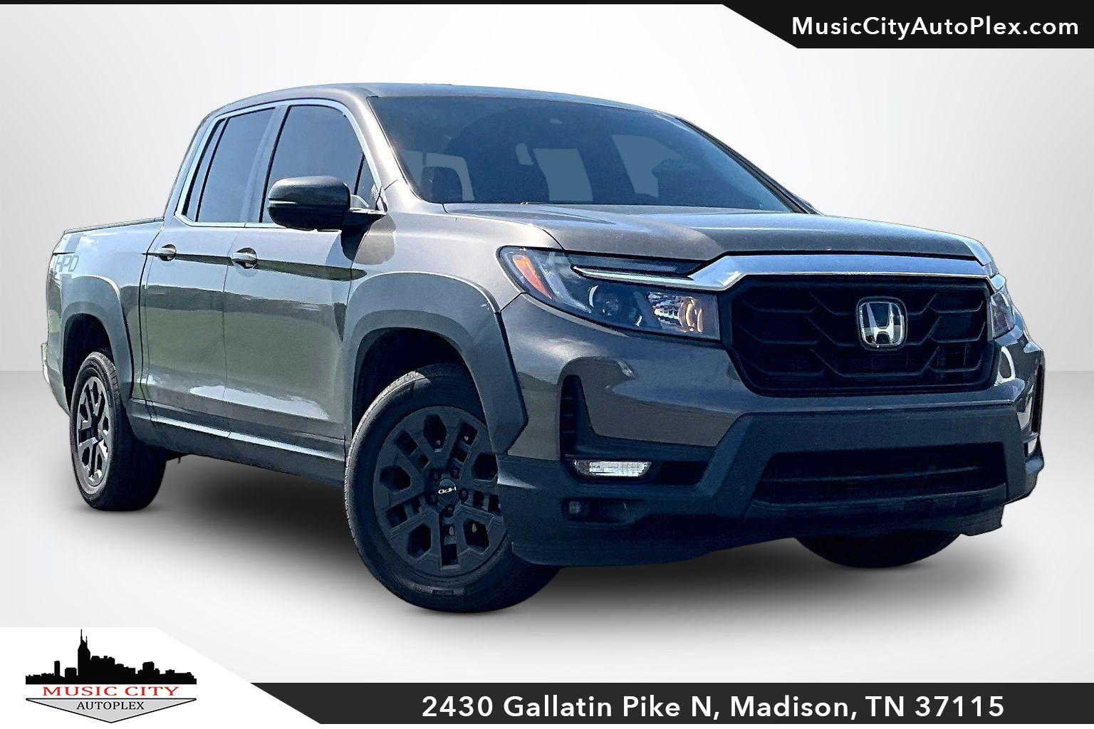 Gray 2023 Honda Ridgeline Pickup Truck All-Wheel Drive Automatic
