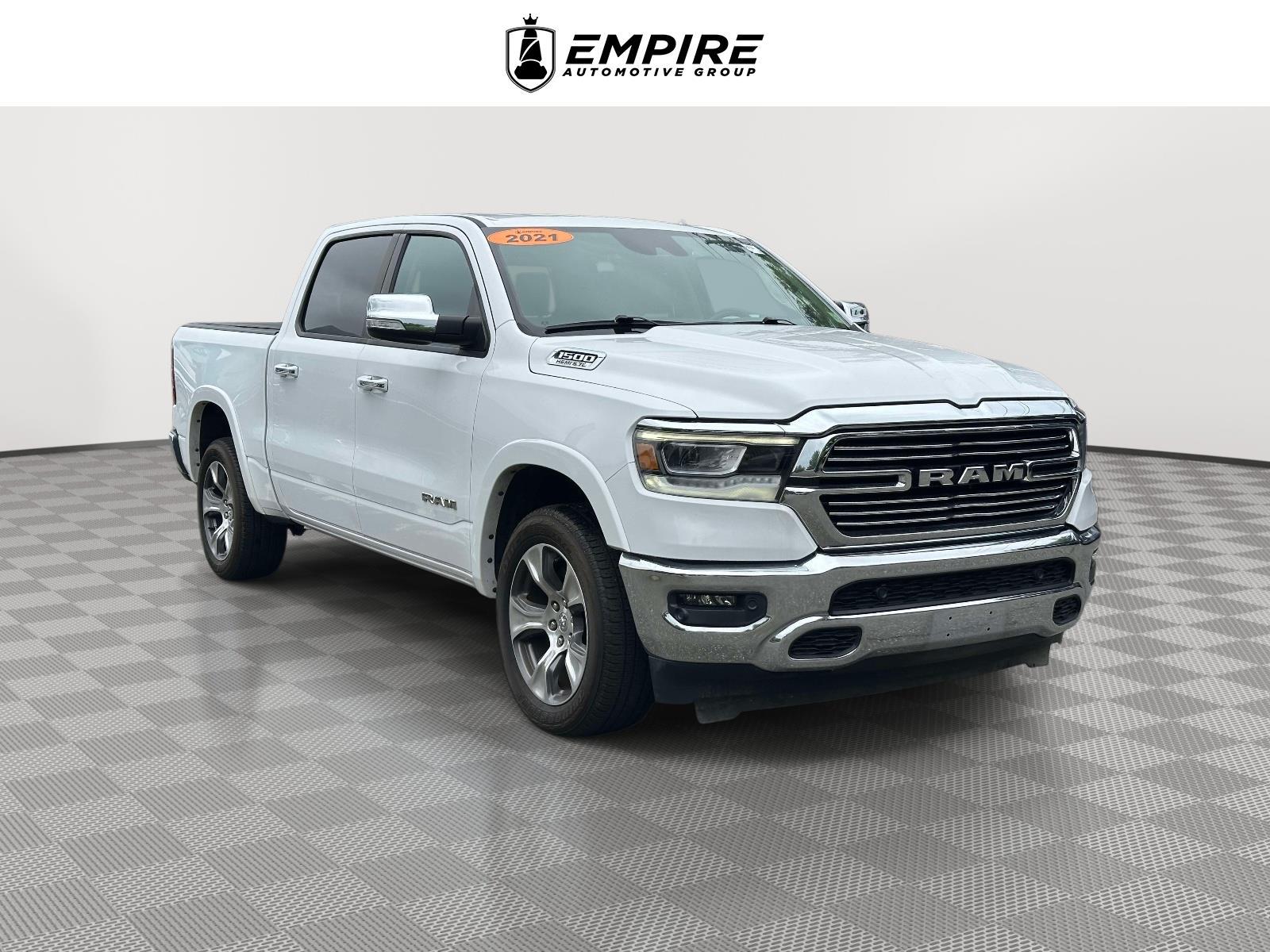Bright White Clearcoat 2021 RAM 1500 Pickup Truck Four-Wheel Drive 8-Speed Automatic