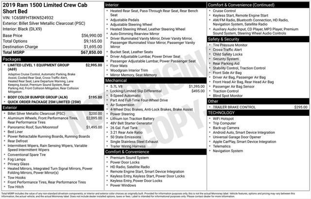2019 Ram 1500 Limited Crew Cab 4x4 5'7" Box