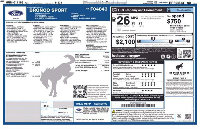 2024 Ford Bronco Sport Big Bend for sale in FARGO, ND