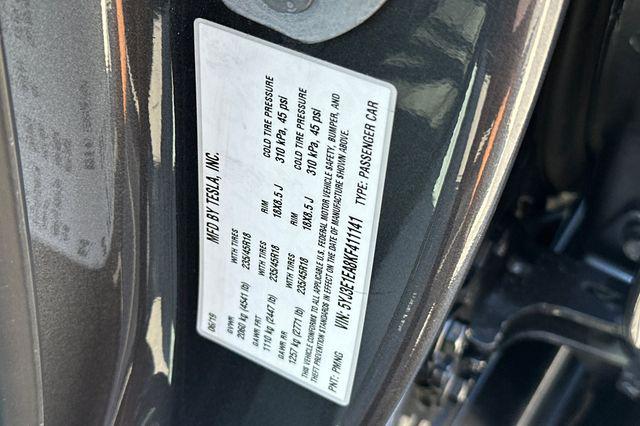 2019 Tesla Model 3 Standard Range Plus