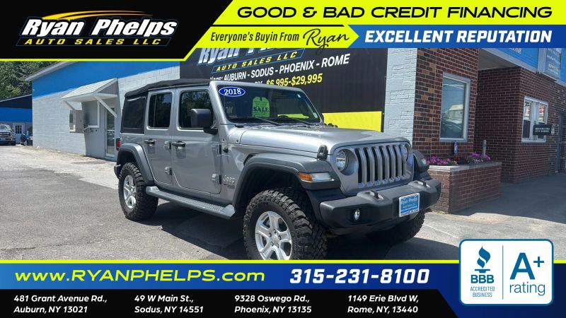 2018 Jeep Wrangler Unlimited Sport S 4x4 for sale in Rome, NY