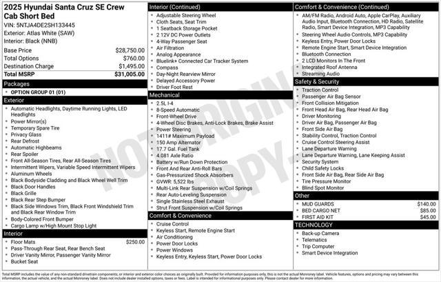 2025 Hyundai Santa Cruz SE for sale in FORT WORTH, TX