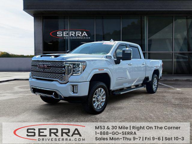White Frost Tricoat 2023 GMC Sierra 2500HD Pickup Truck Four-Wheel Drive Automatic