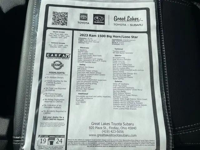 2023 Ram 1500 Big Horn Crew Cab 4x4 57 Box
