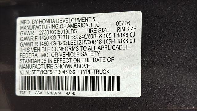 2026 Honda Ridgeline RTL