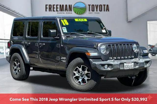 2018 Jeep Wrangler Unlimited Sport S 4x4 for sale in Santa Rosa, CA
